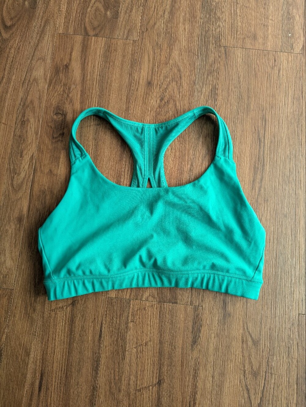 Athleta Teal Green Racerback Sports Bra Sz M